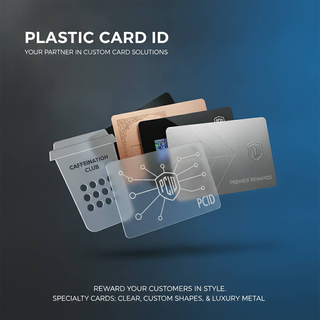 Specialty Cards: Clear, Custom Shapes, and Luxury Metal Cards
